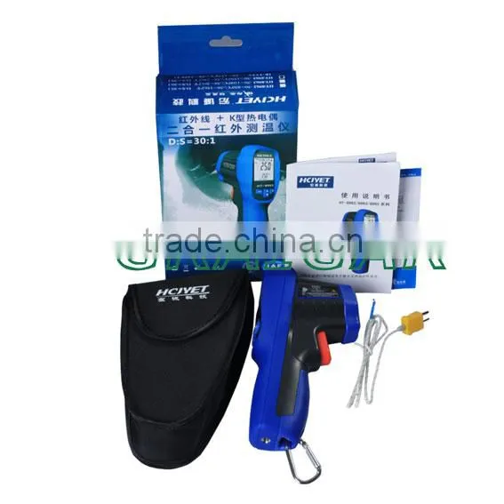 2 in 1 laser infrared thermometer HT-8962 K type thermocouple temperature measurement