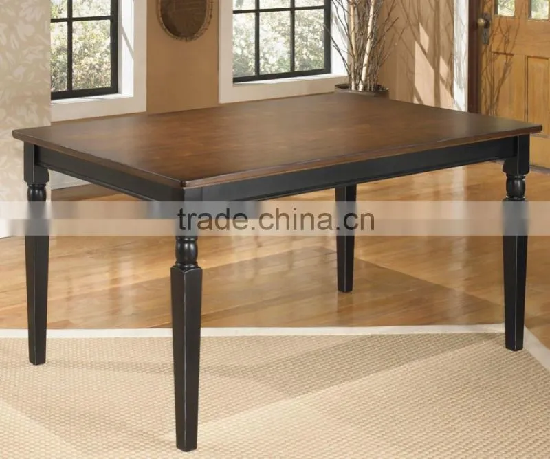 Customized retro style carved table leg wooden restaurant dining table