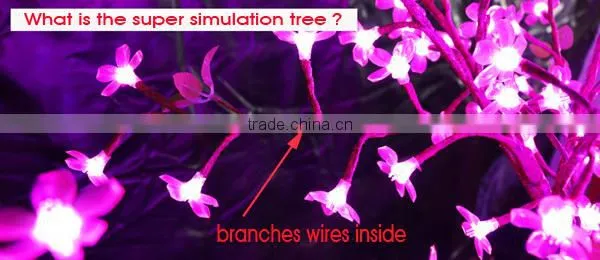 super artificial pink LED cherry trees stand at 1.5m high and 1.4m wide with branches
