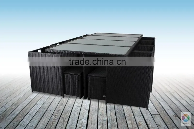 Outdoor poly rattan furniture cube set, Vietnam high quality poly rattan