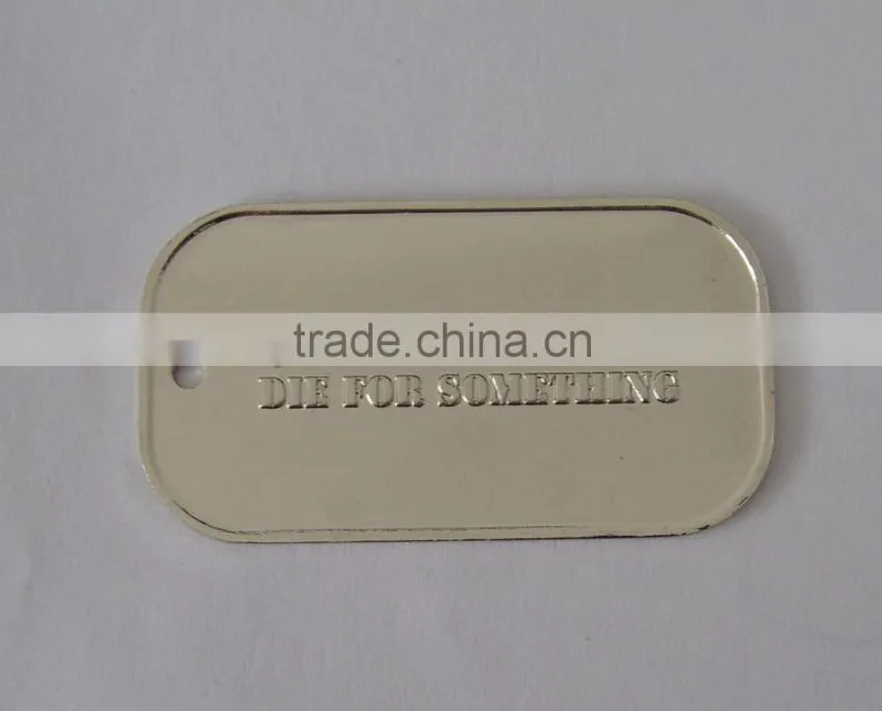 dog tag with emboss rim ,metal tag with rim