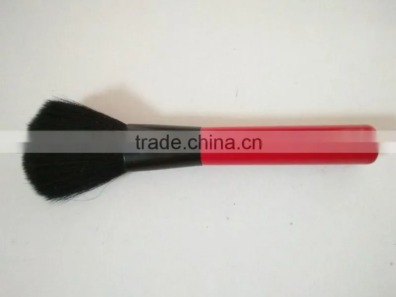 Free sample single synthetic hair brush,red powder cosmetic brush