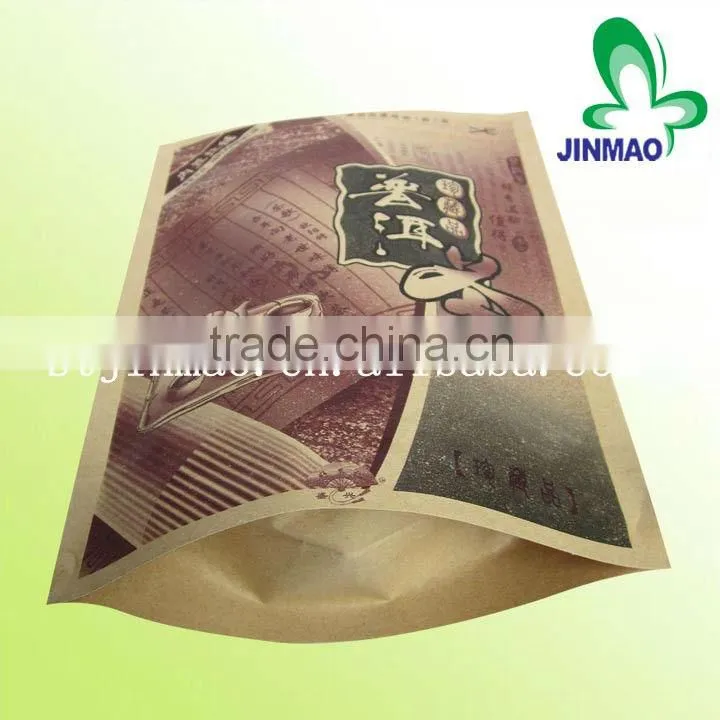High quality plastic tea package pouch with zipper