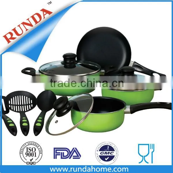 Green Non-stick Induction Cookware Set