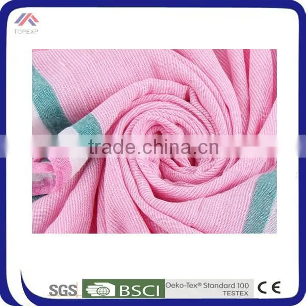 Custom Pink Polyester Satin Scarf Trendy Scarf