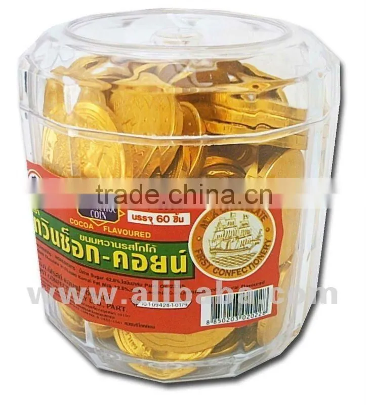 sigle package Gold Coin Chocolate with foil layer