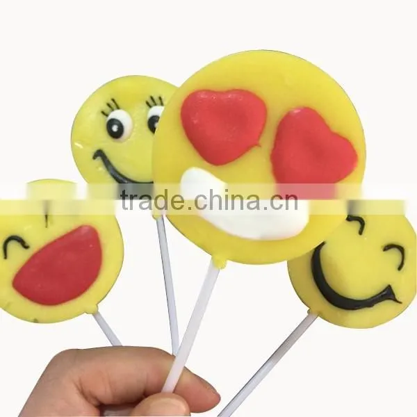 decorative smiley face design emoji lollipop