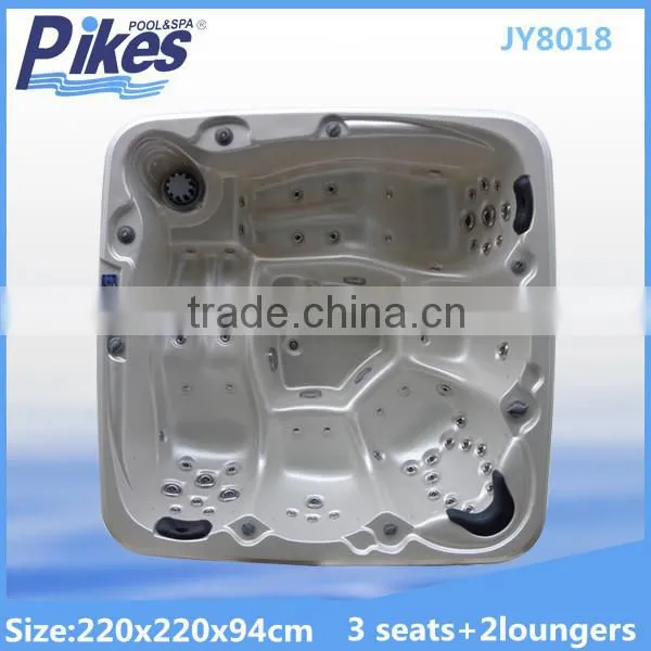 Guangzhou Indoor Acrylic Bathtub Whirlpool Massage Bathtub White Spa Tub