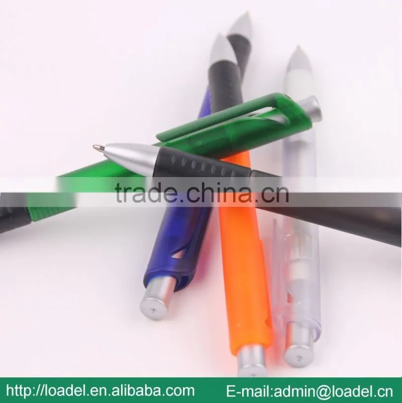Retractable customized logo plastic pen