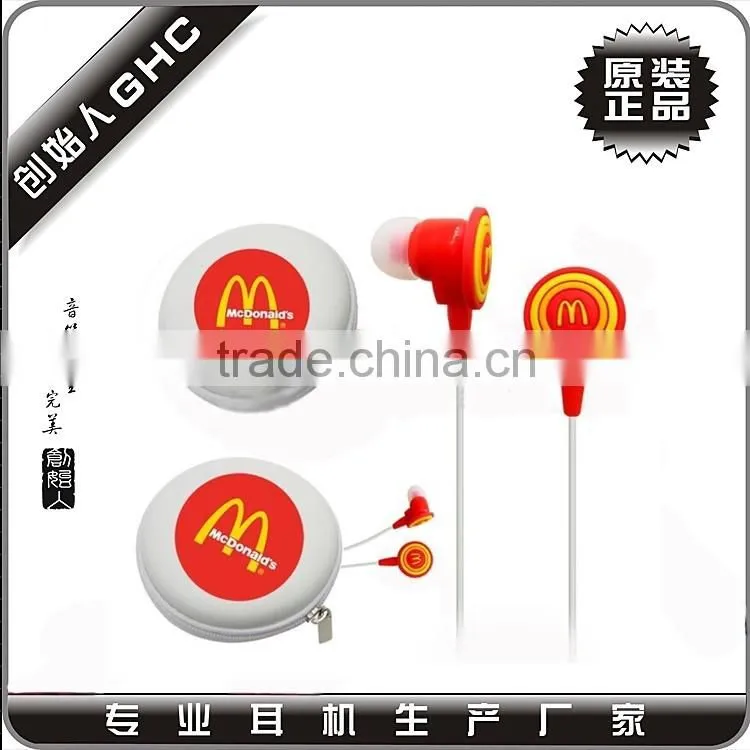 Superman earphone with 3D PVC design earbuds for kids