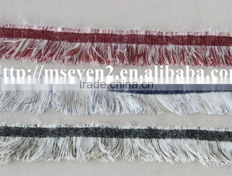 good looking kintting tassels red and white lace trim for garment accessories