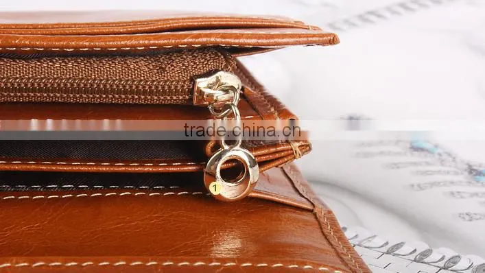 Alibaba China new fashion clutch bag men lady leather wallet purse