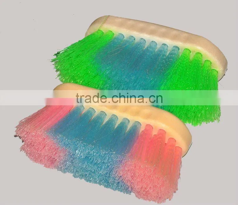 fluorescent synthetic bristles horse grooming brush