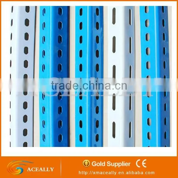 adjustable light duty industrial slotted angle post iron shelving