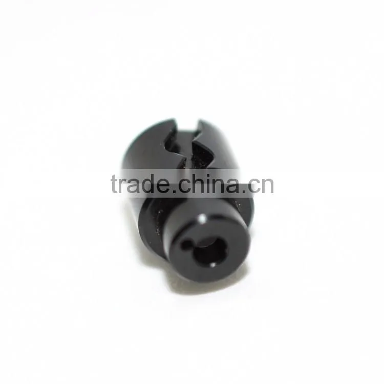 High precision CNC turning black plating aluminum aviation plug parts