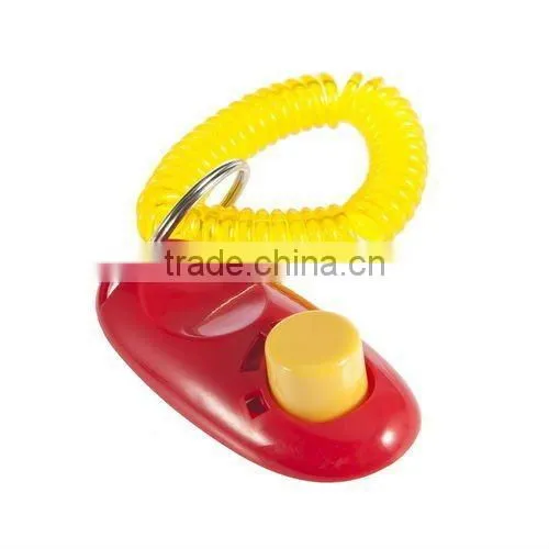 Dog Pet Click Clicker Training Trainer Aid Wrist Strap Colorful