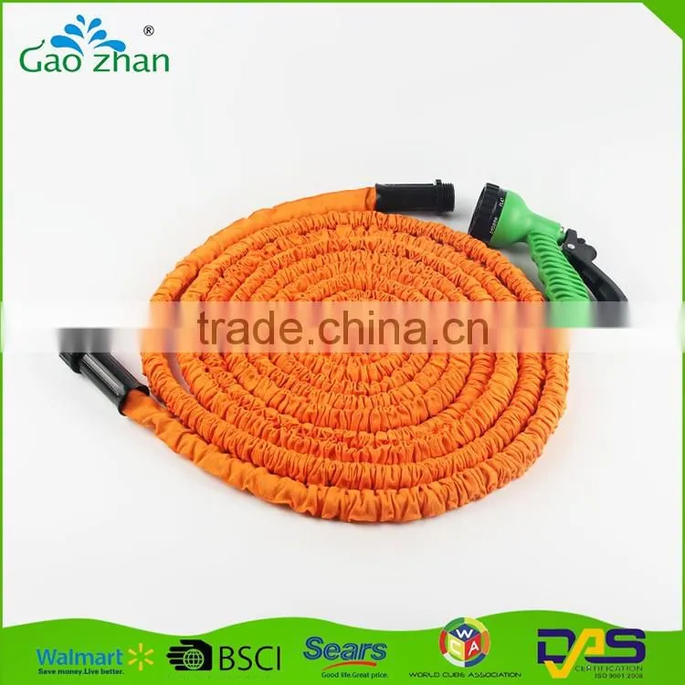 Latex/TPE/Dacron hose expandable water hose with multi-function hose spray gun