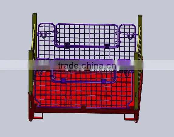 10 years life-span collapsible metal mobile box/container