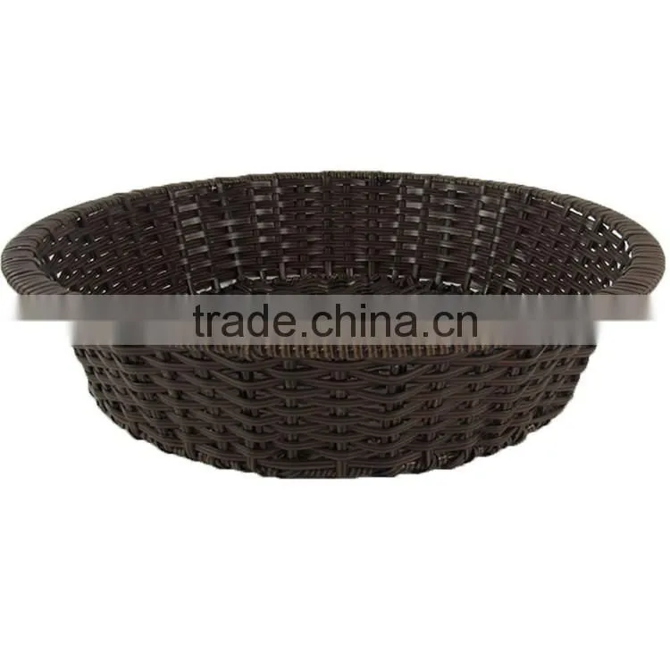S&D supermarket vegetable rack plastic rattan fruit and vegetable basket