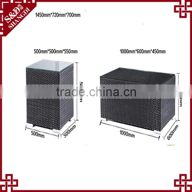 Outdoor rattan furniture 2 seater garden sofa