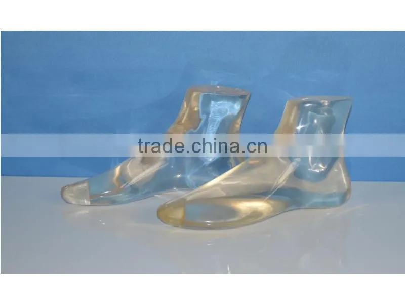 hot sale transparent fiberglass foot mannequin for display
