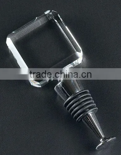 square crystal wine stopper bottle stopper