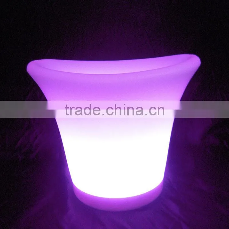 Rechargeable LED glowing ice wine Bucket/beer holder/wine cooler