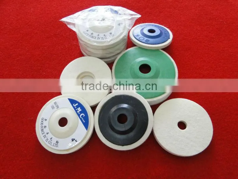 100% wool felt polishing wheels