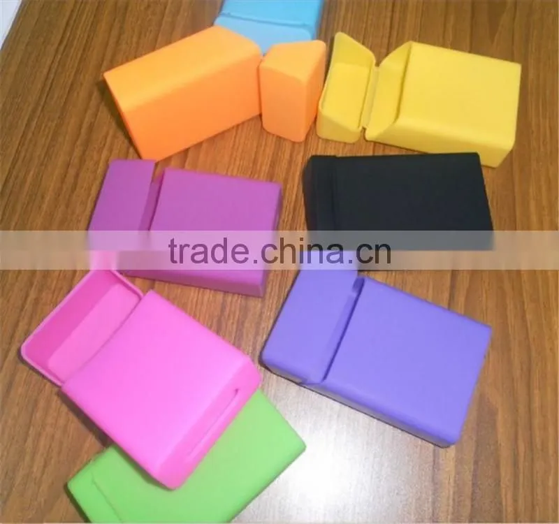 Foldable cases and lids square shape silicone cigarette lids