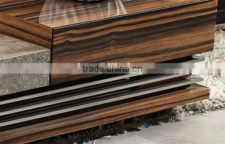 modern marble/travertine top living room coffee table with hardware