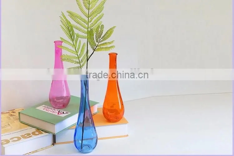 frosted colored glass material home goods decorative vase