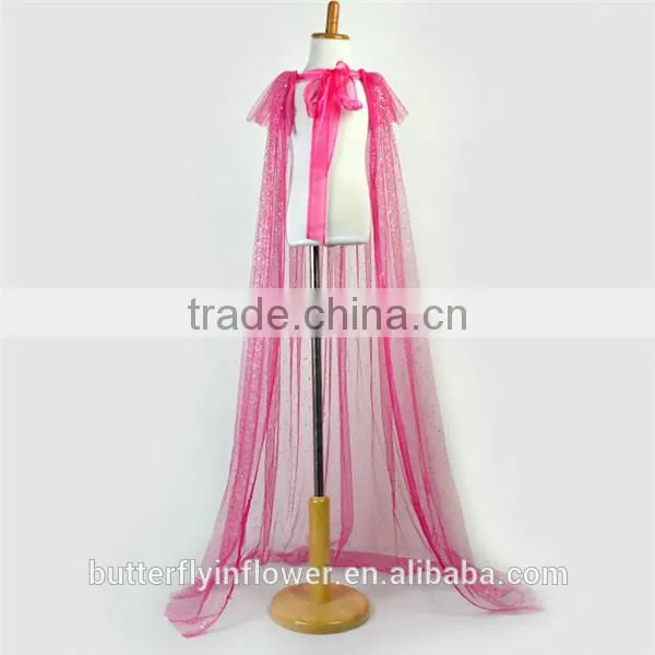 New Arrival Candy Color Snowflake Custom Cutting Baby Girl Evening Dress Cape