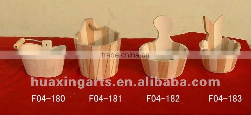 small cheap wooden bucket for decoration