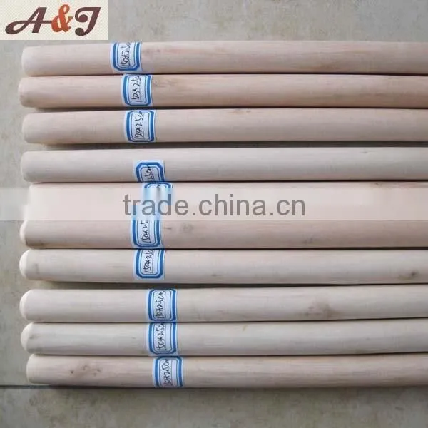Wood color flat rake pole gardening tool pole