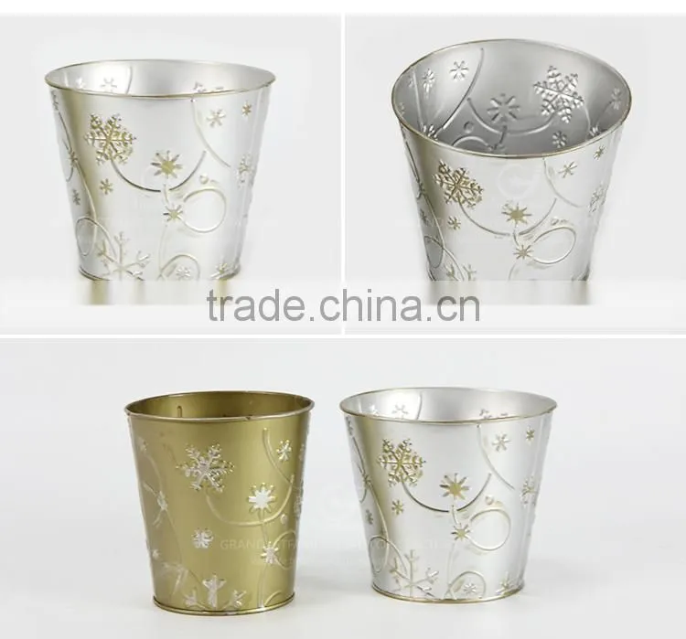 factory price iron and zinc homeware embossing best way to water plants in pots steel pots galvanized flower pot