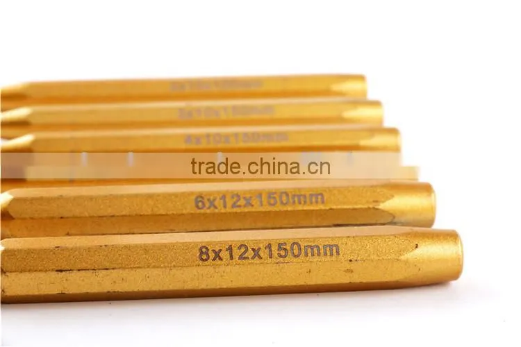 Professional 6pcs golden chisel set with high quality