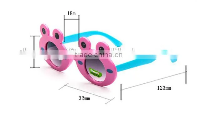 Wholesale Fashion Kids Sunglasses Plastic Eyeglasses Frog Shape Sunglasses