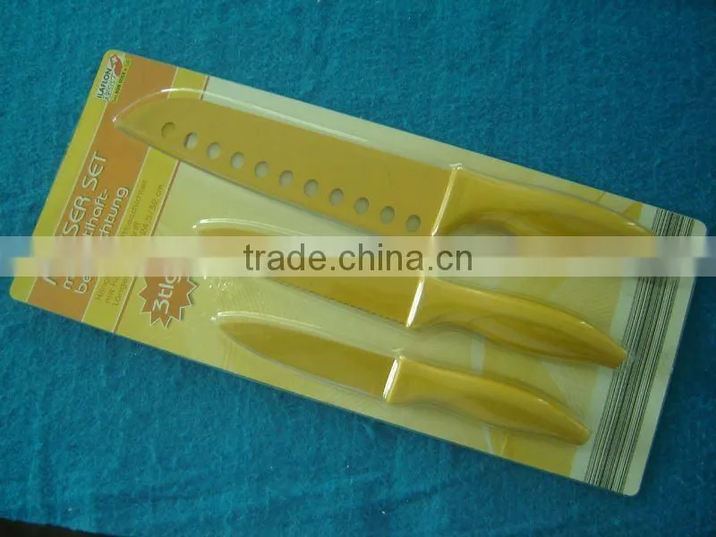 Multicolor non-stick stainless steel kitchen knives