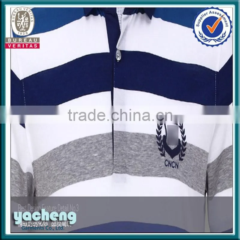 fashion summer stripe polo t-shirt embroidery men cotton polo t-shirt high quality t-shirt