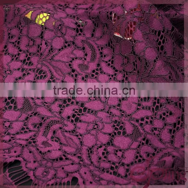 Pink/blue metallic tricot knitting wholesale african fancy lace fabric for dress/ tops