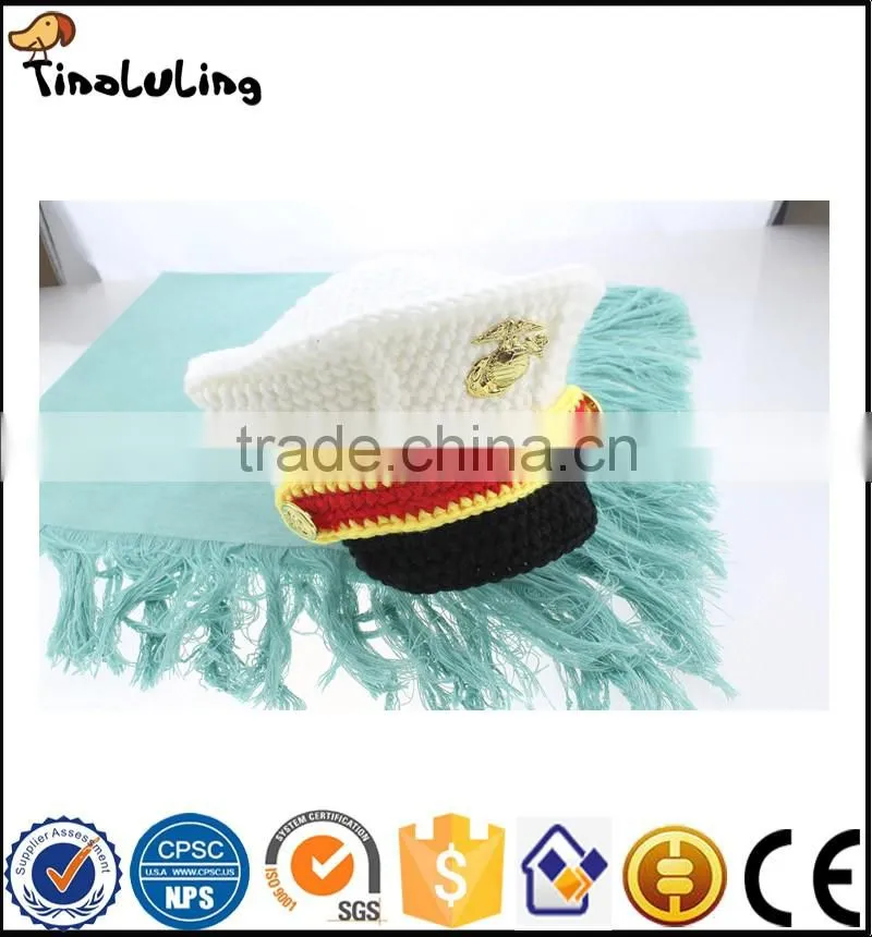 NPT41 Tinaluling hot selling lifelike Navy theme design knitting suit baby photography props