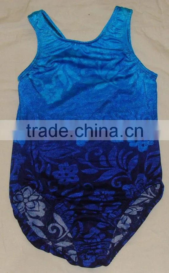Gymnastics Leotard toddler leotard girls Blue flower