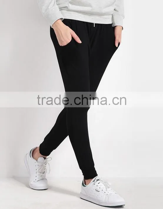 EY0575P 2016 Spring Europe America Fashion Simple Ninth Pants Women Harem Pants