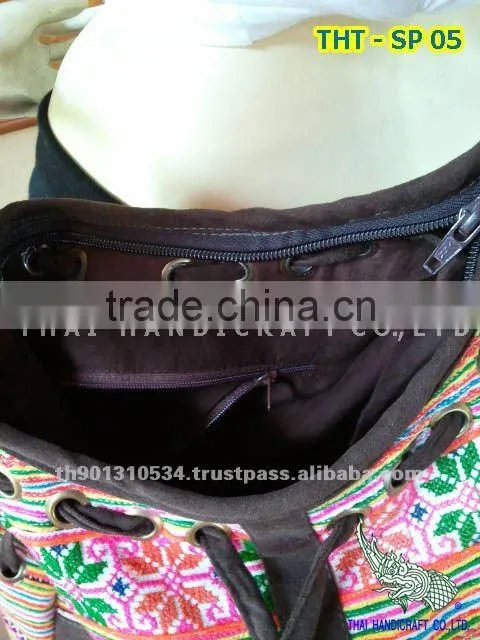 Embroidered HMONG HILL TRIBE Backpack School Bag Travel Bag Unisex Bag