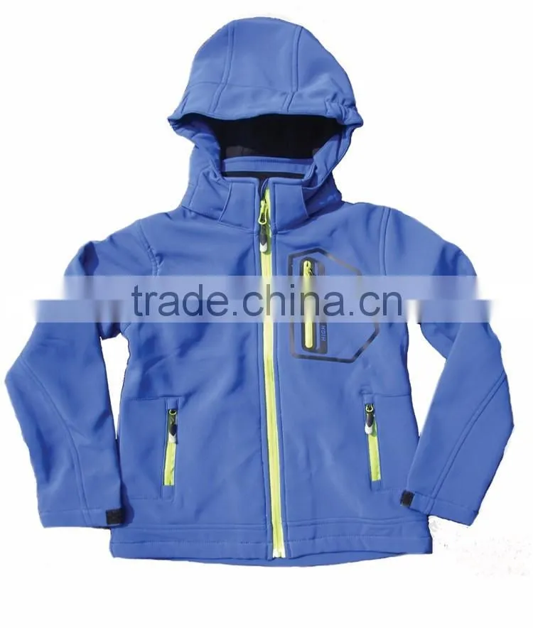 Wholesale children clothes cute kids softshell jacket
