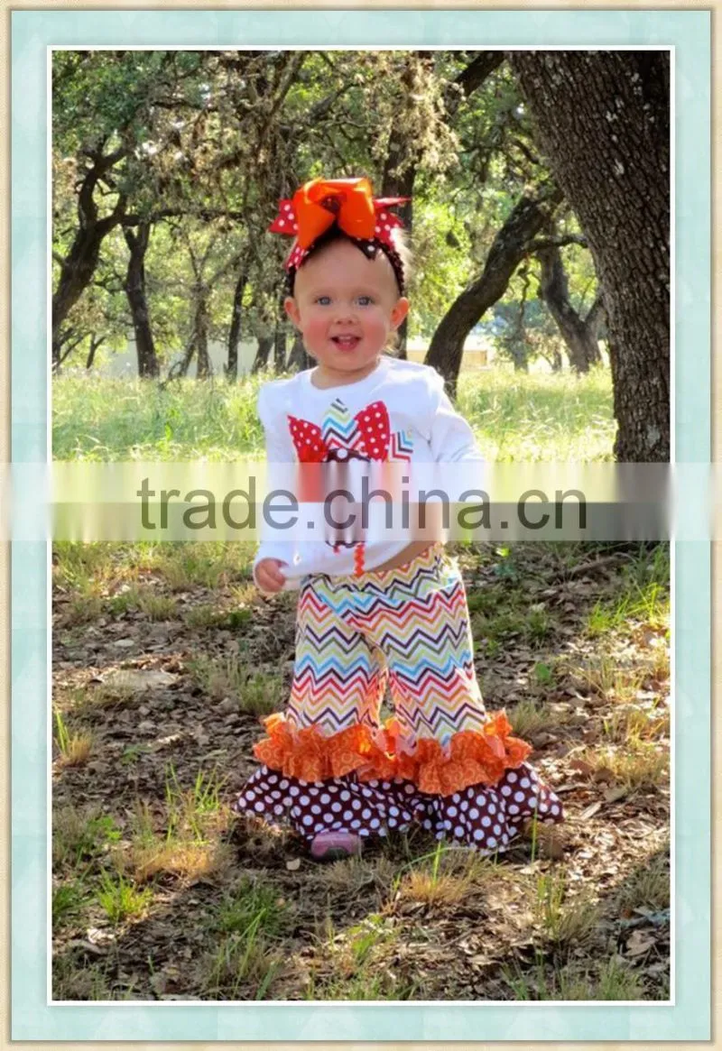 Toddler girls thanksgiving day tunic turkey outfits baby clothes wholesale price girls remake chevron ruffle boutique outfits