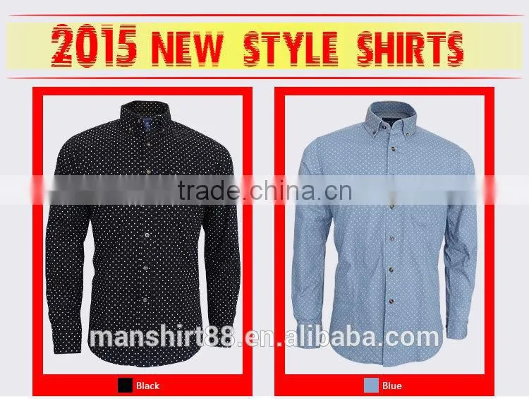 dotted cotton spandex denim shirts