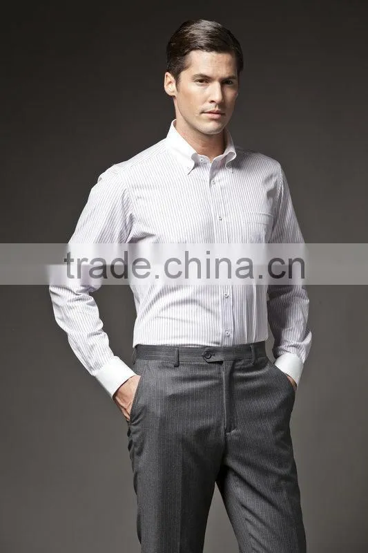 Latest style Man Dress shirts with long sleeve 100%cotton