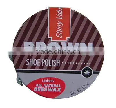 Update Brown natural waxed shoe care cream in tin box