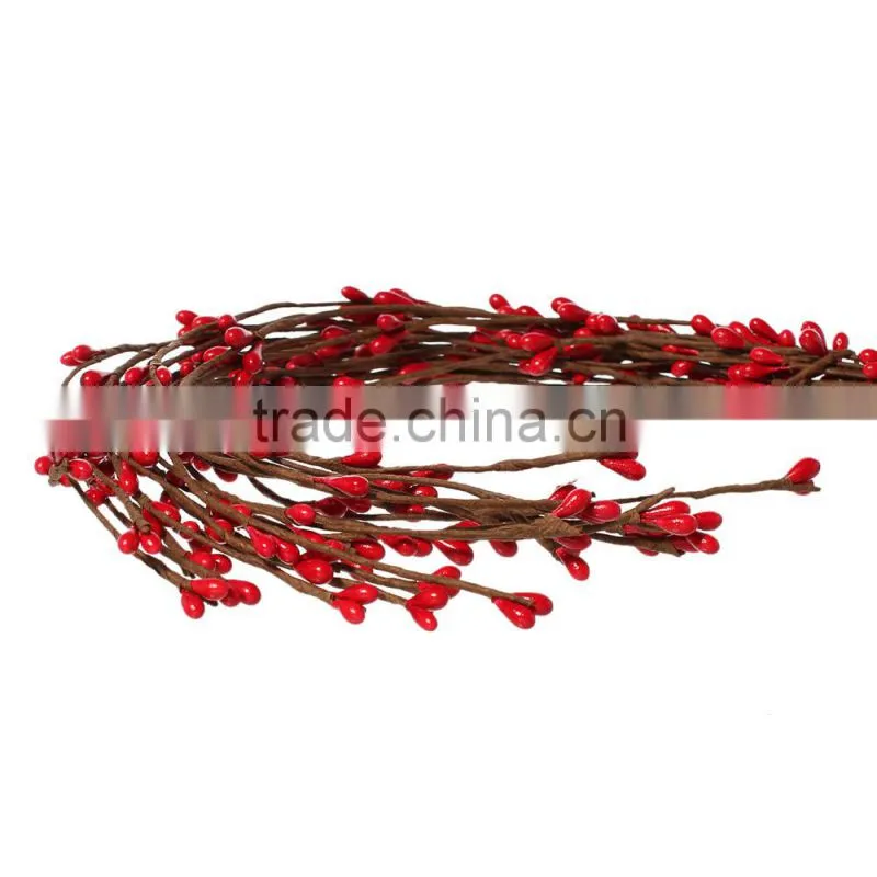 Cheap Stamen Pip Berry Stems Red Gypsum Artificial Flower Stamen